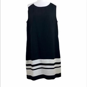 Ann Taylor Loft Black & White Sleeveless Dress - Size 18